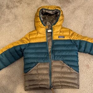 Patagonia Kids' Yellow and Blue Puffer Jacket